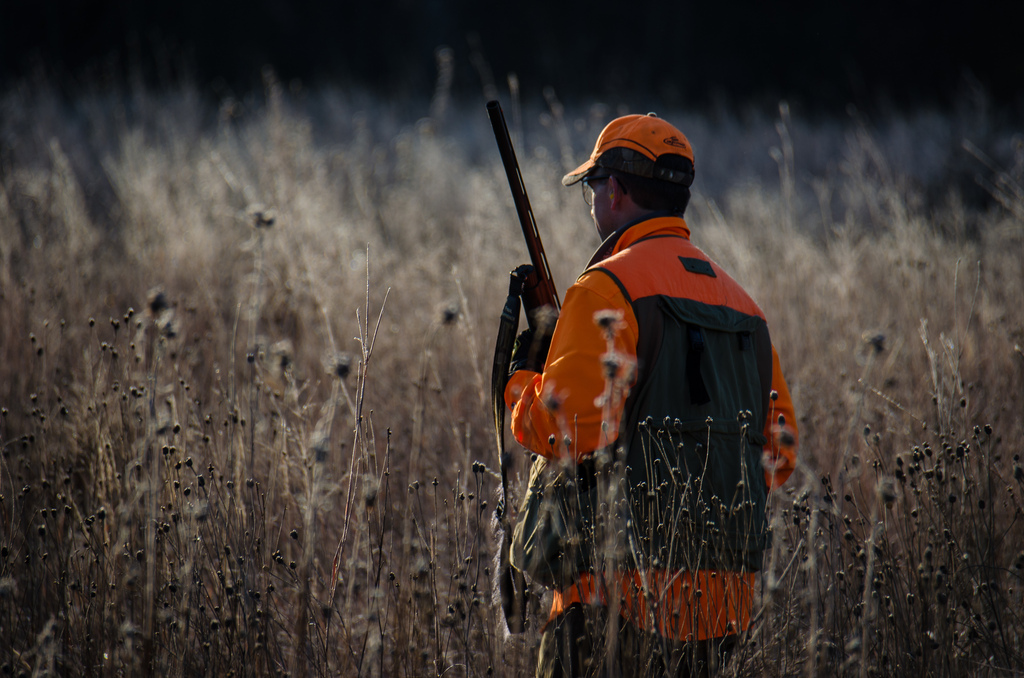 Hunter using Alpha XL in the field