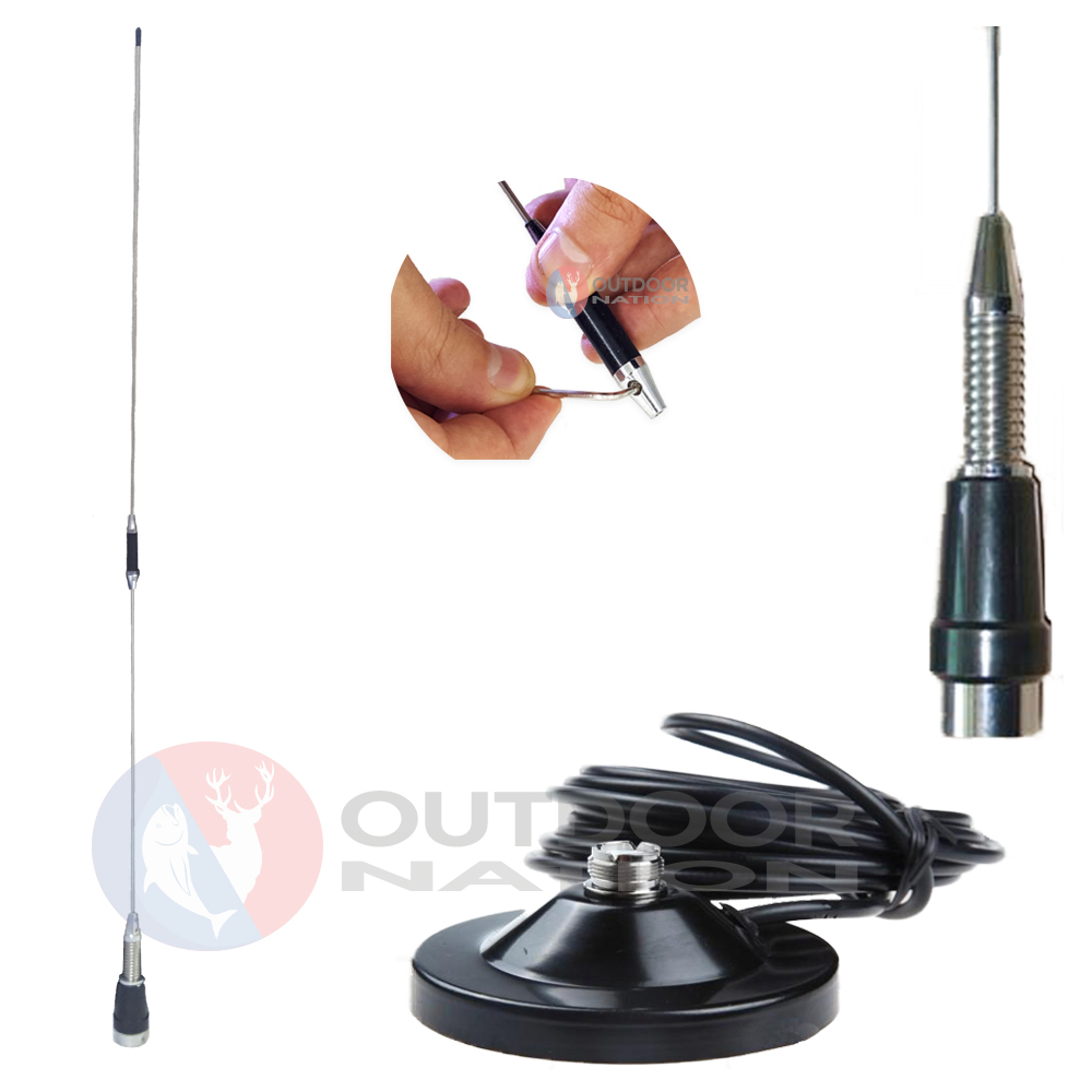 Long range Magnetic Mount with Spring Whip Antenna for Garmin Alpha and Astro (32″)